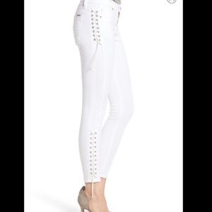 Midrise suki white jeans